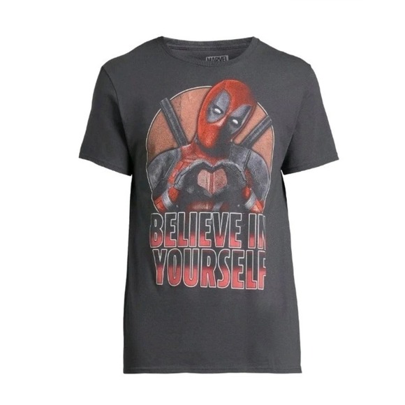 Deadpool T-shirt Men's XL Believe in Yourself NEW - Picture 1 of 2